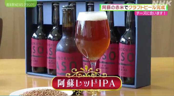 阿蘇市の赤米と名水で作った新しいクラフトビール完成