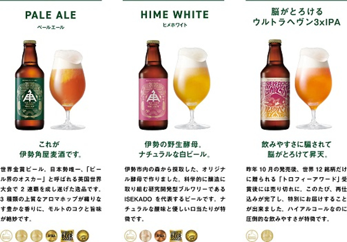 ISEKADOの金賞受賞ビール