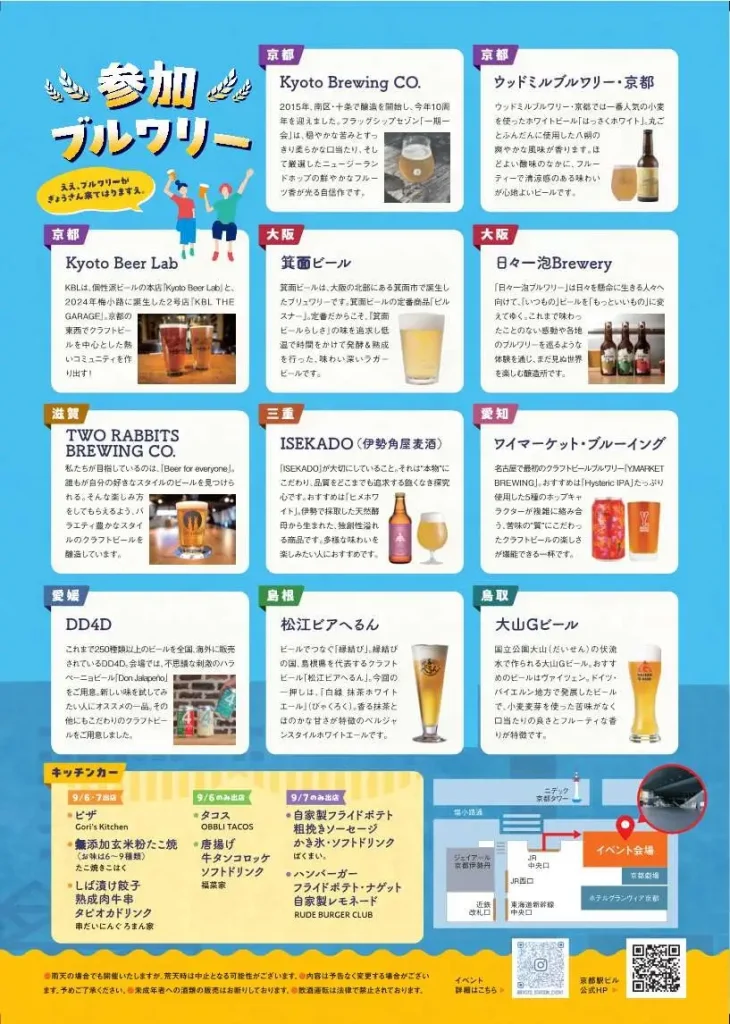 京都駅前がクラフトビールの楽園に!「京都駅ビルビアフェスタ」9/6(土)・7(日)開催