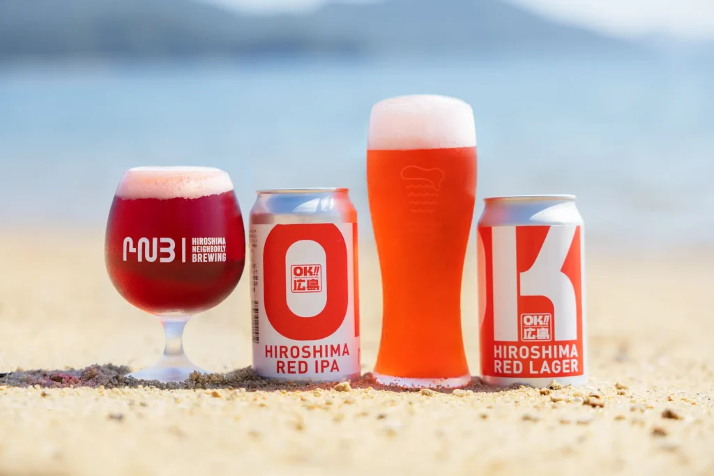 OK!!広島×しまなみブルワリー×HNBの“真っ赤なビール”が10/10発売—RED LAGERとRED IPAが登場
