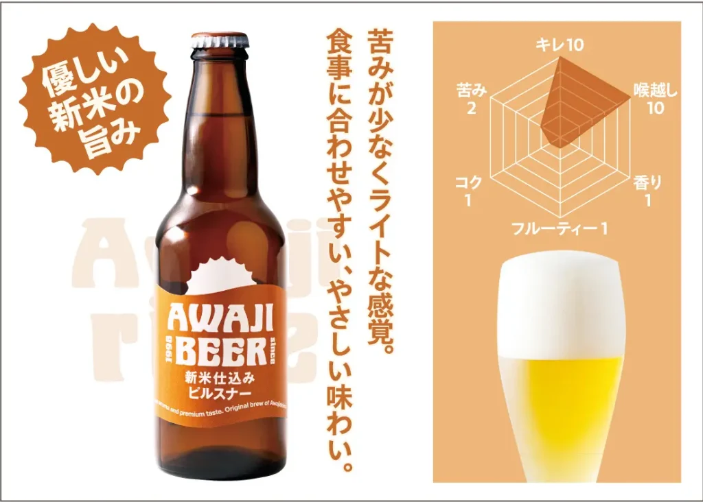 淡路島限定|AWAJI BEER『新米仕込みピルスナー』が10/29発売—新米の旨み×ライトなピルスナー