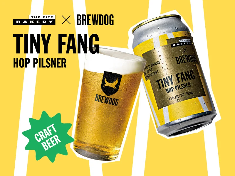 英国№1クラフトビールブランドBREWDOGとNY発祥「THE CITY BAKERY」が初コラボ！オリジナル商品「TINY FANG」がお店で飲める！
